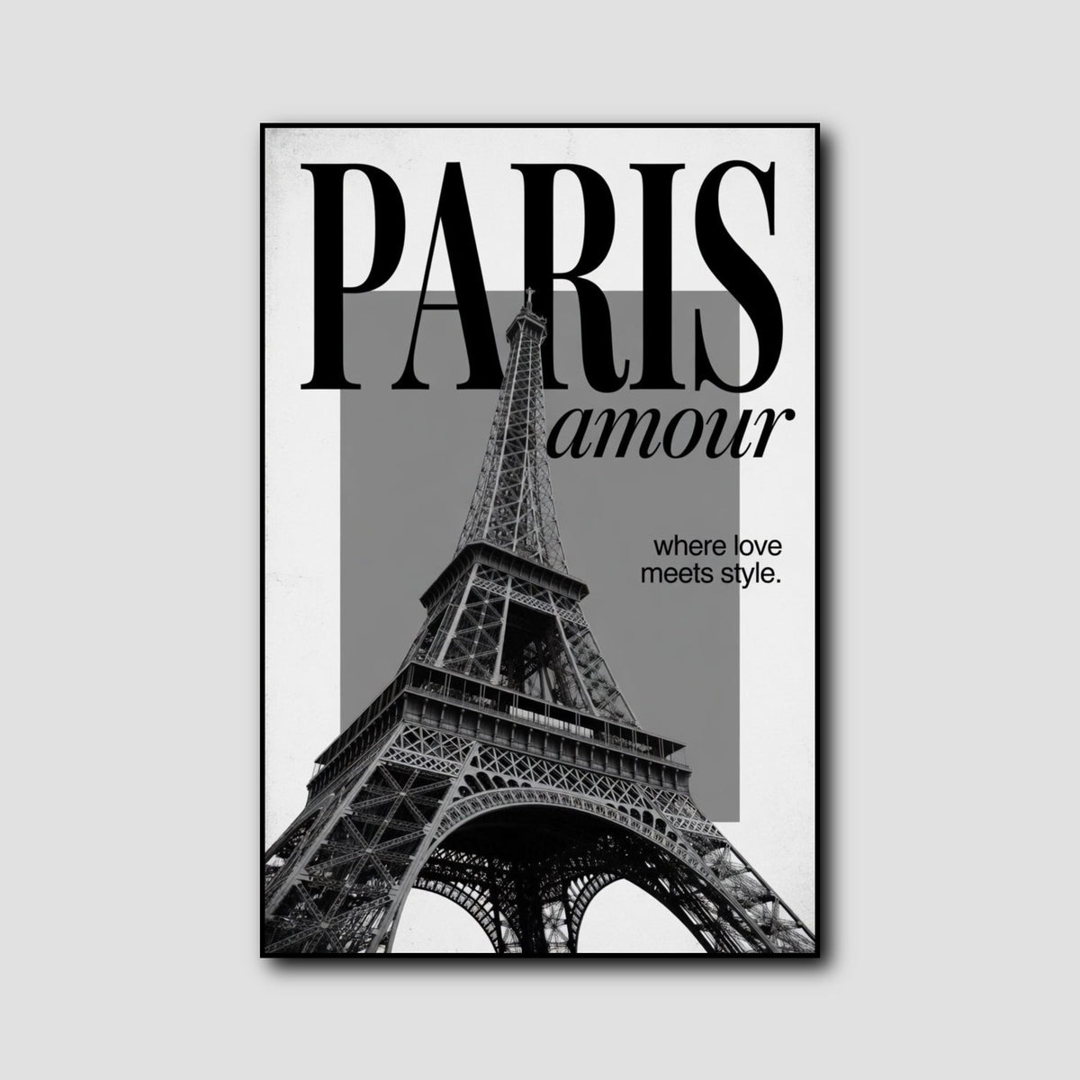 Tableau Paris Noir et Blanc style 1