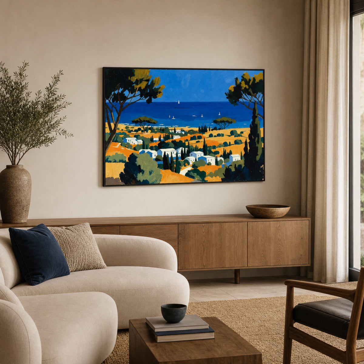 Tableau Paysage Méditerranéen pour salon