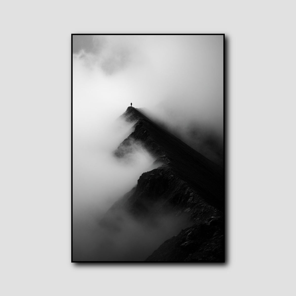 Tableau Paysage Noir et Blanc Minimaliste style 1