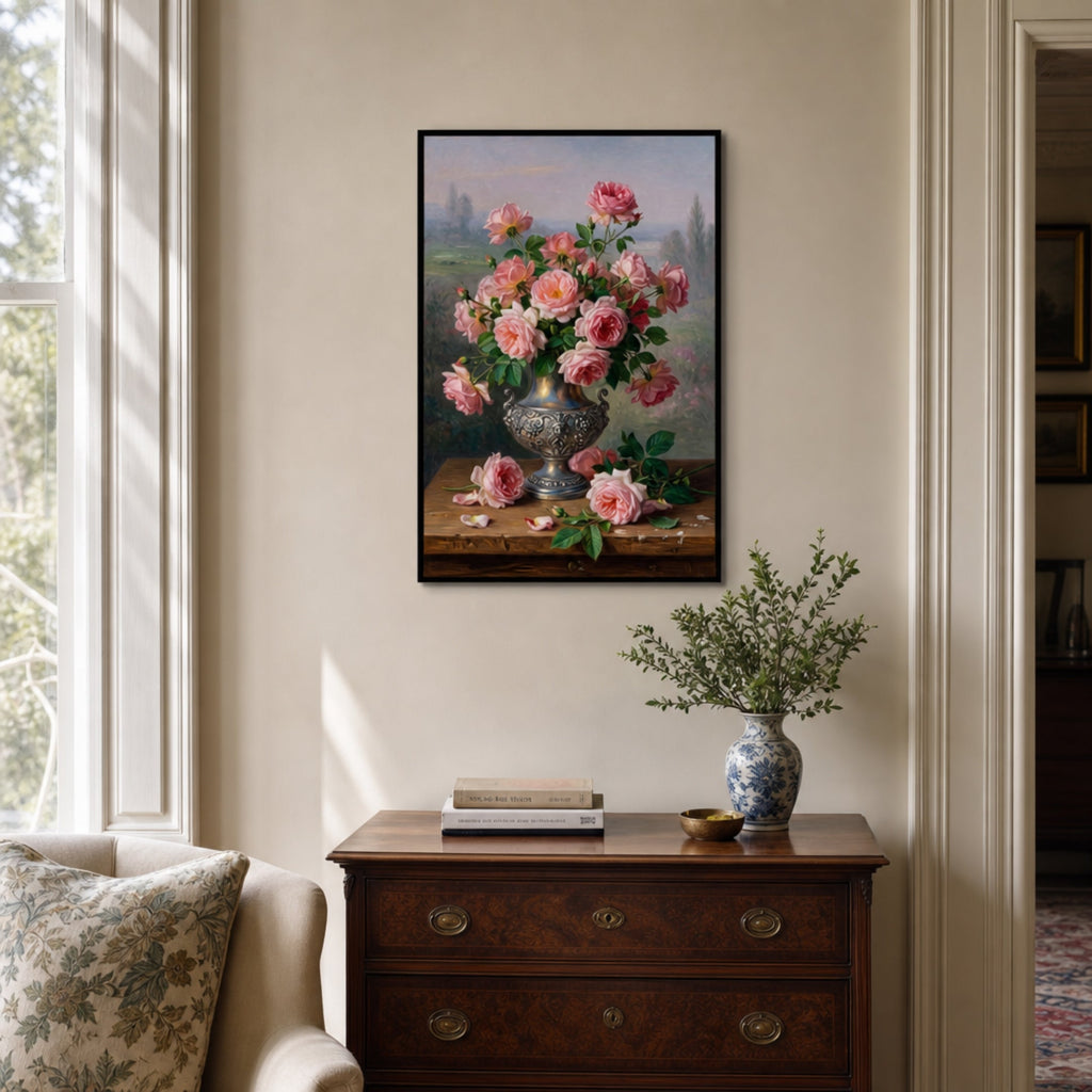 Tableau Peinture Vase de Fleurs pour salon