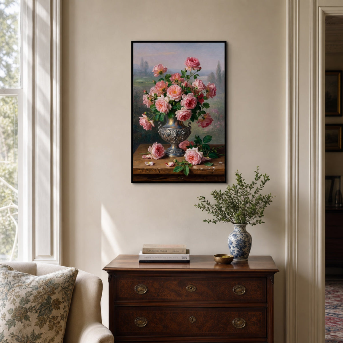 Tableau Peinture Vase de Fleurs pour salon