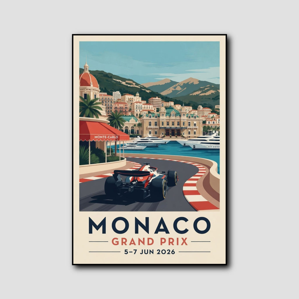 Tableau Photo F1 GP Monaco style 1