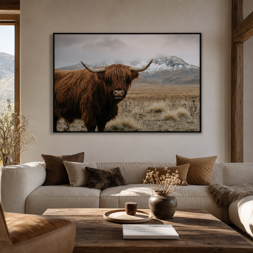 Tableau Photo Vache pour salon