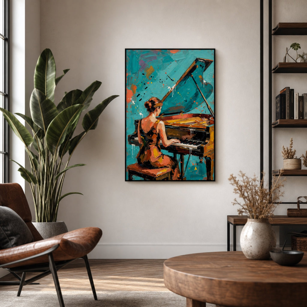 Tableau Pianiste pour salon
