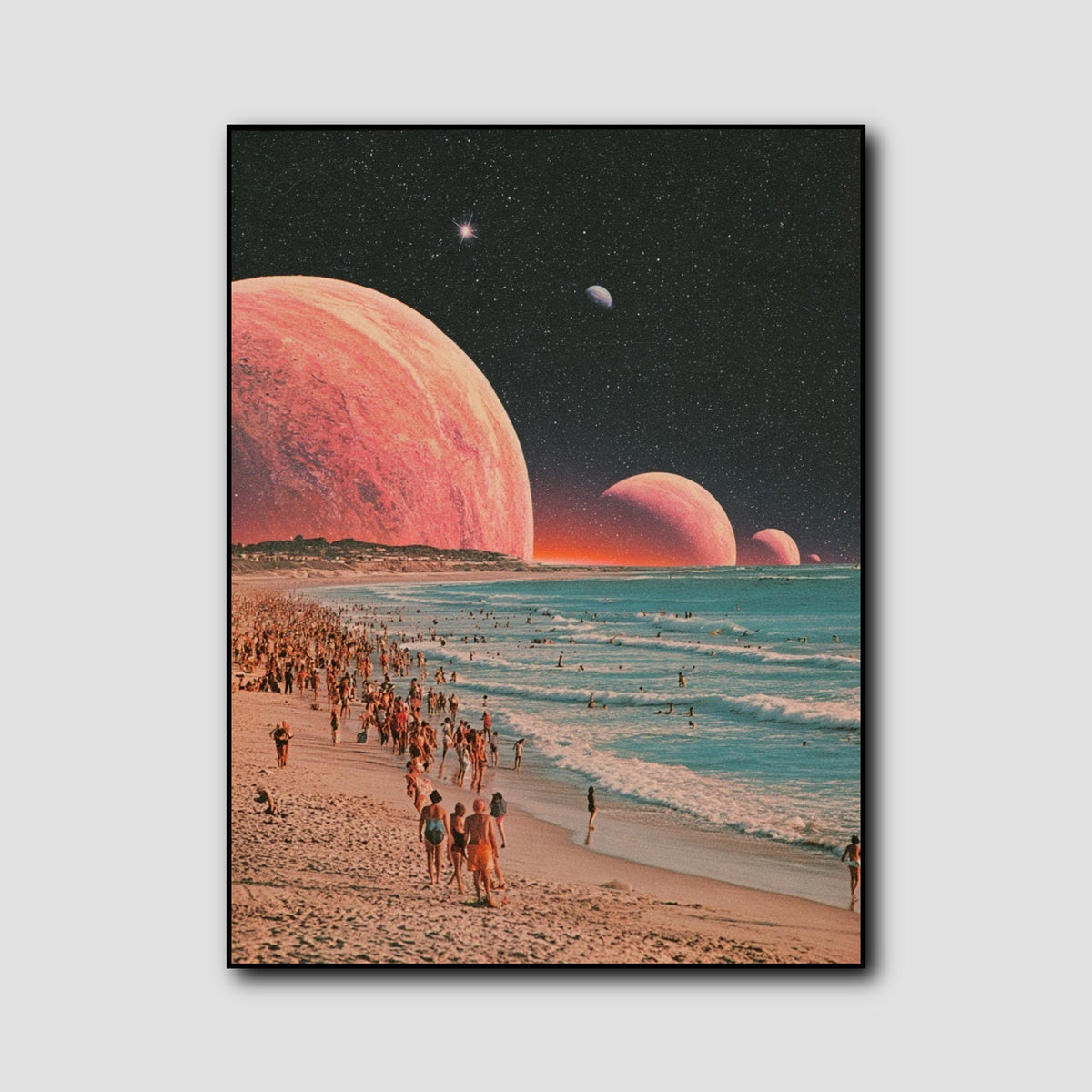 Tableau Plage Galactique style 1