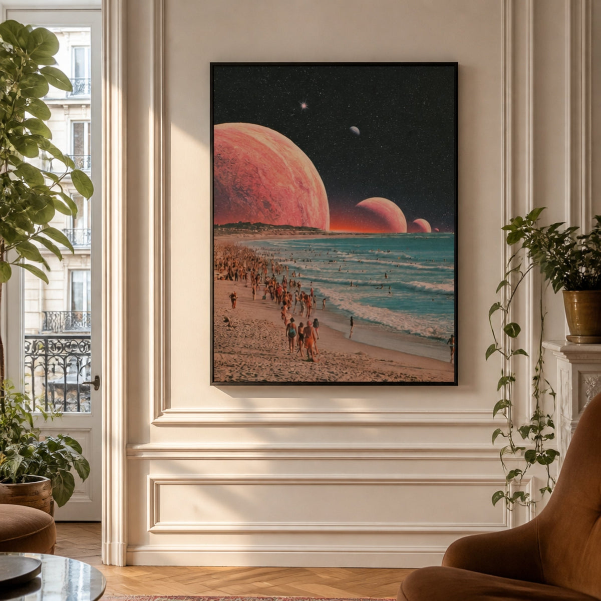 Tableau Plage Galactique pour salon