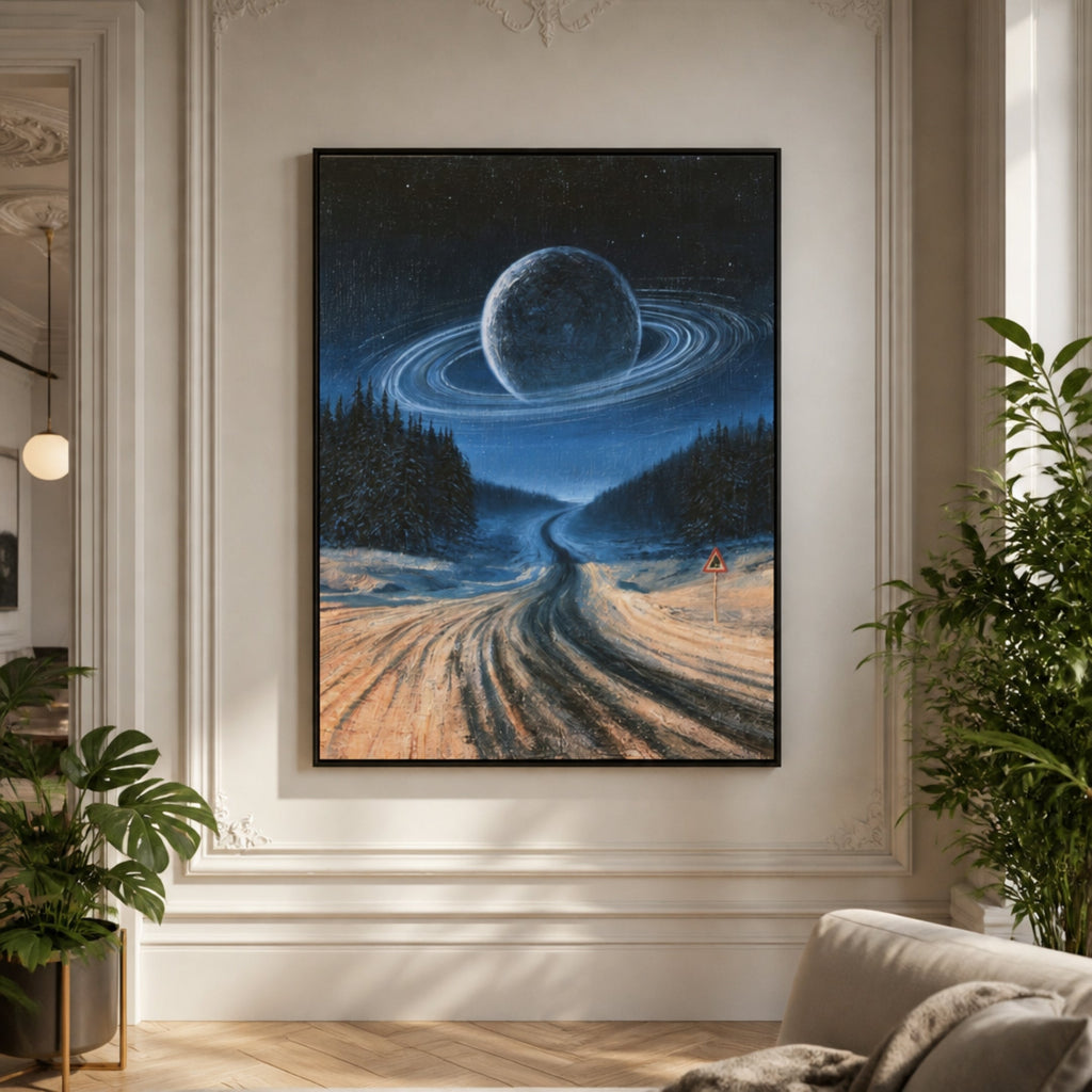 Tableau Planète Glaciale pour salon