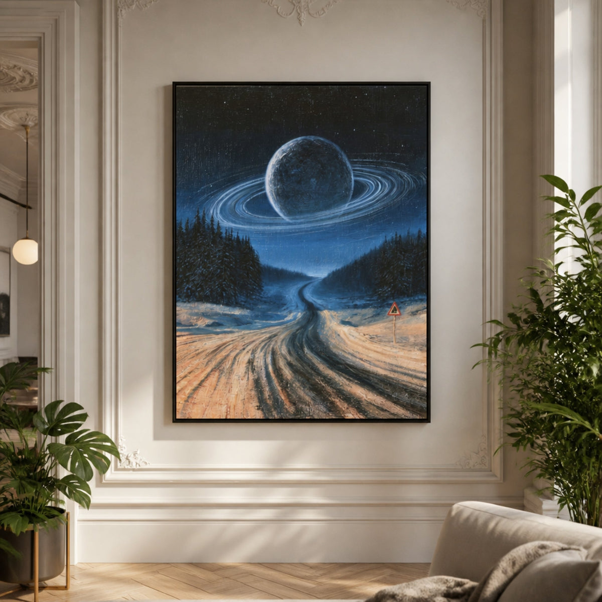Tableau Planète Glaciale pour salon