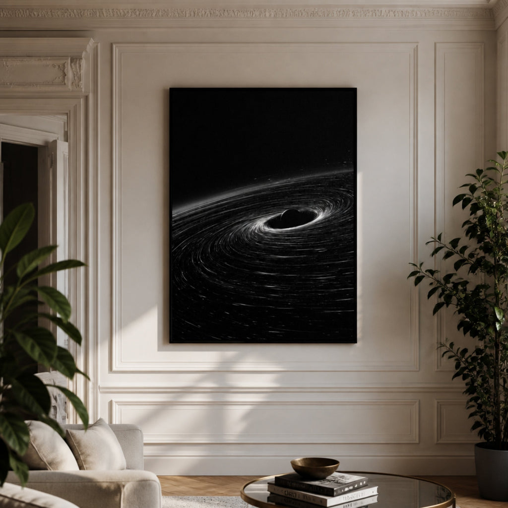 Tableau Planète Sombre pour salon