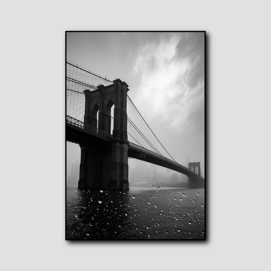 Tableau Pont de Brooklyn Monochrome style 1