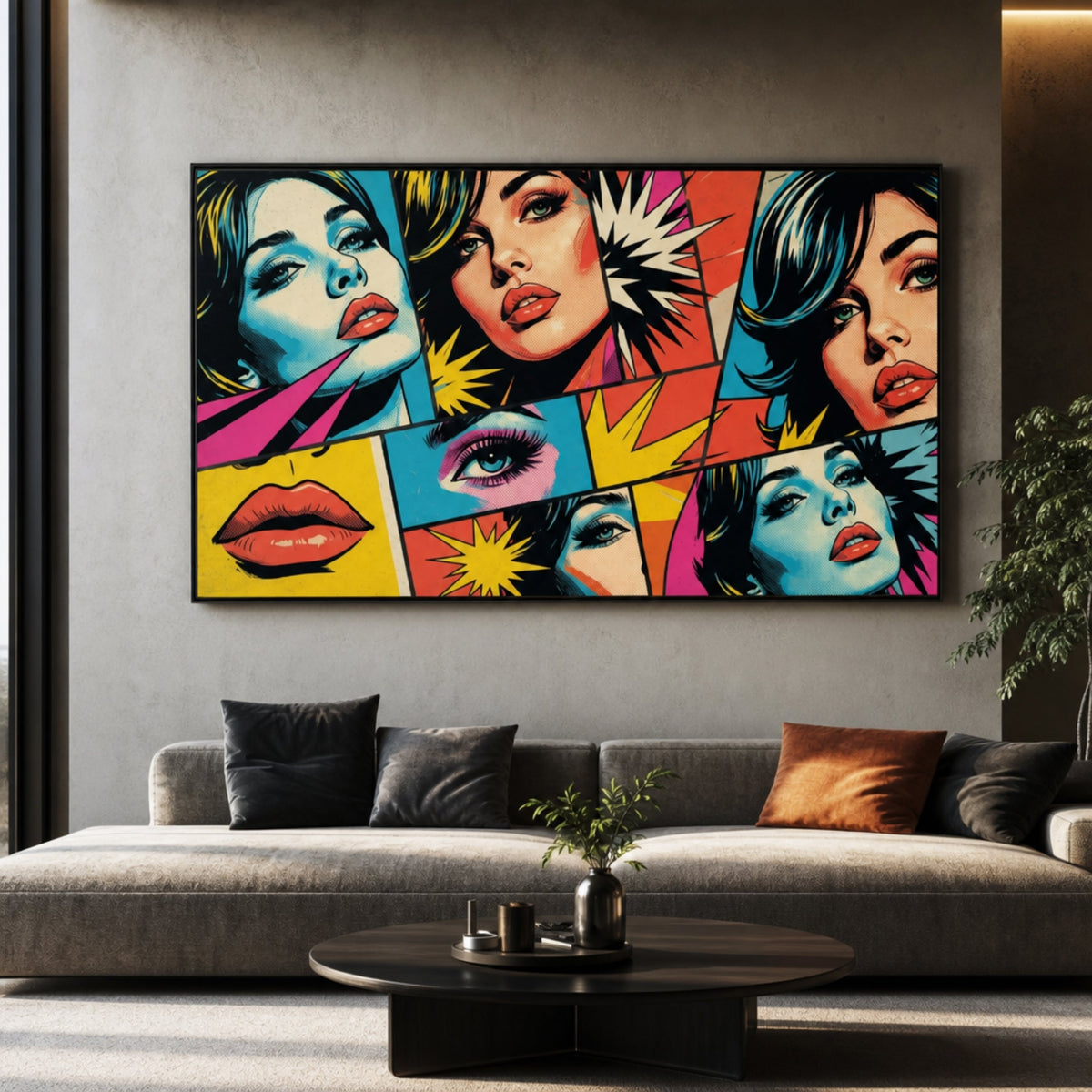 Tableau Pop Art Comics pour salon