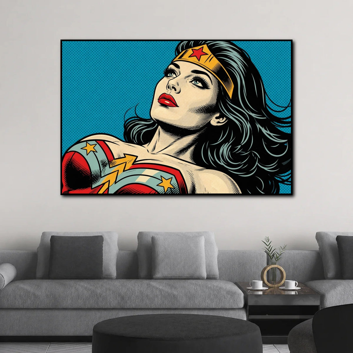 Tableau Pop Art Wonder Woman pour salon