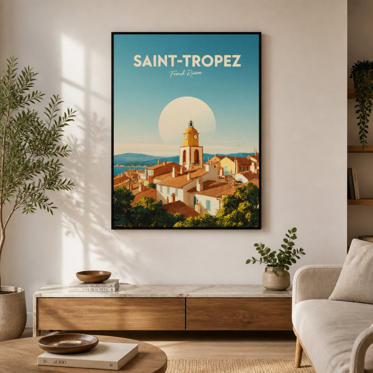 Tableau Poster Saint-Tropez pour salon