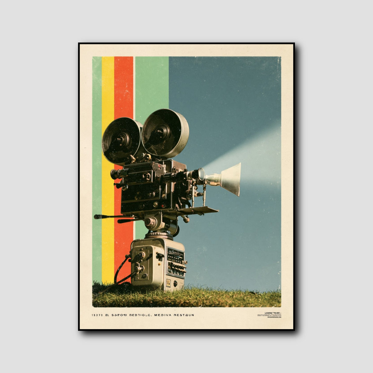 Tableau Projecteur de Cinéma Vintage style 1