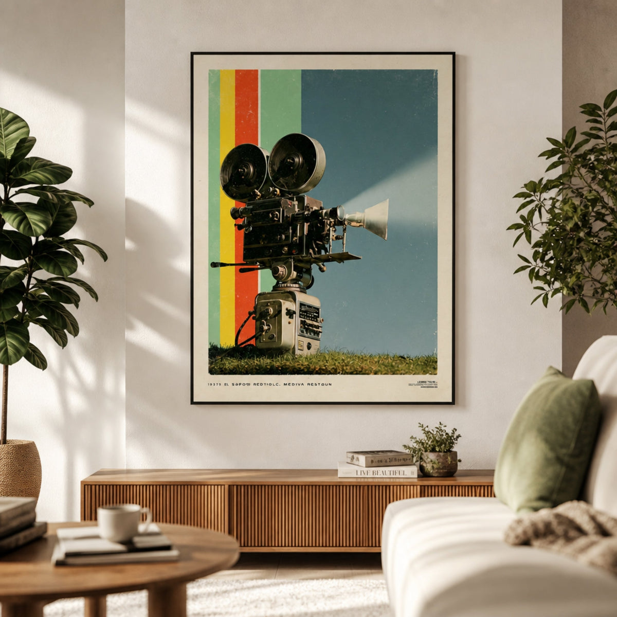 Tableau Projecteur de Cinéma Vintage pour salon