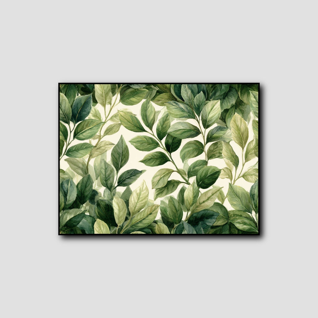 Tableau Rameau de Feuilles Vertes style 1