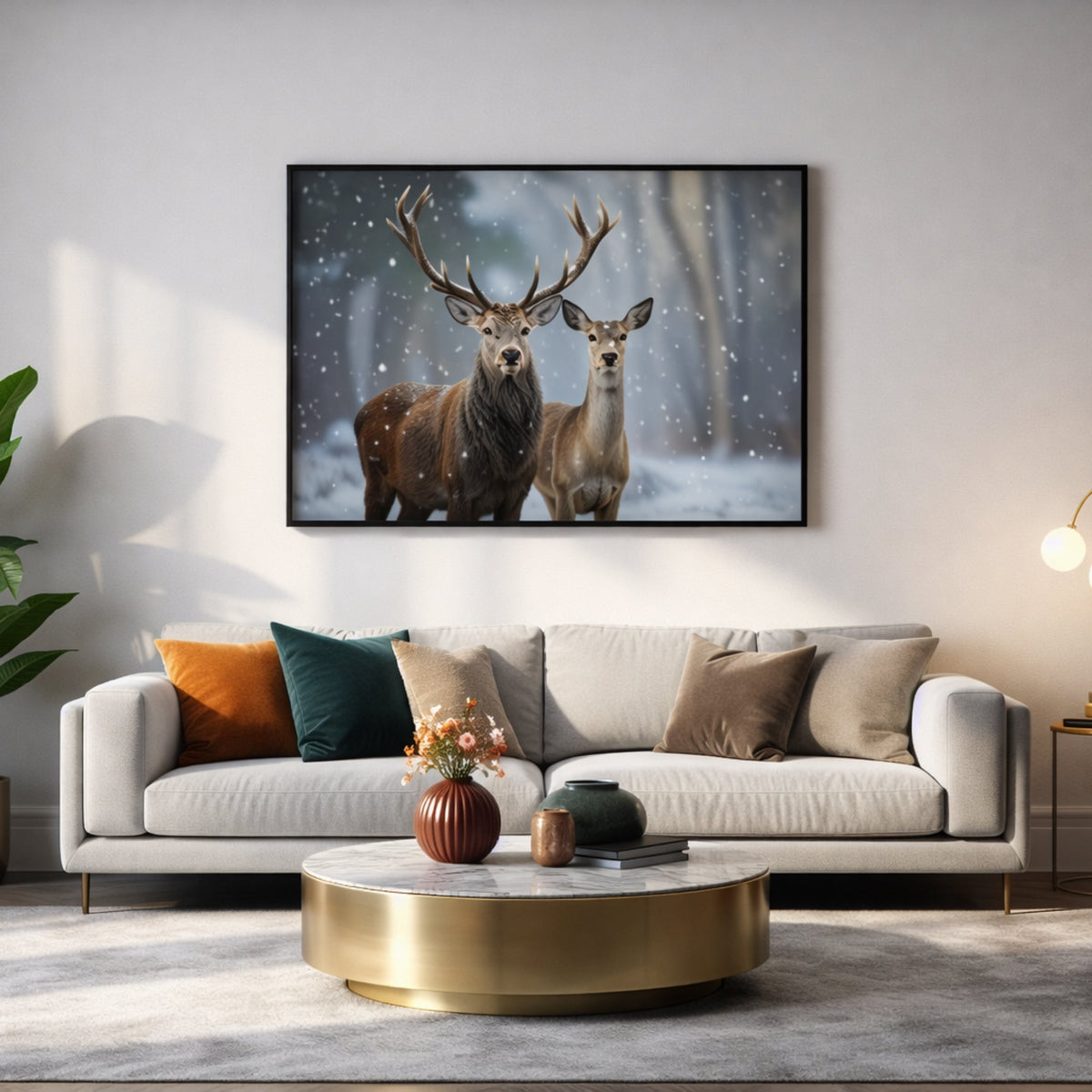 Tableau Renne pour salon