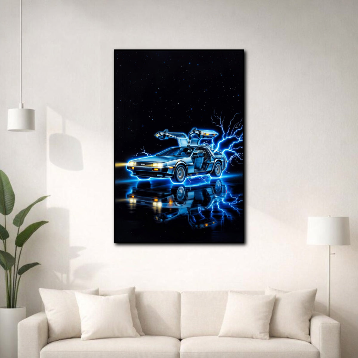 Tableau Retour vers le Futur pour salon