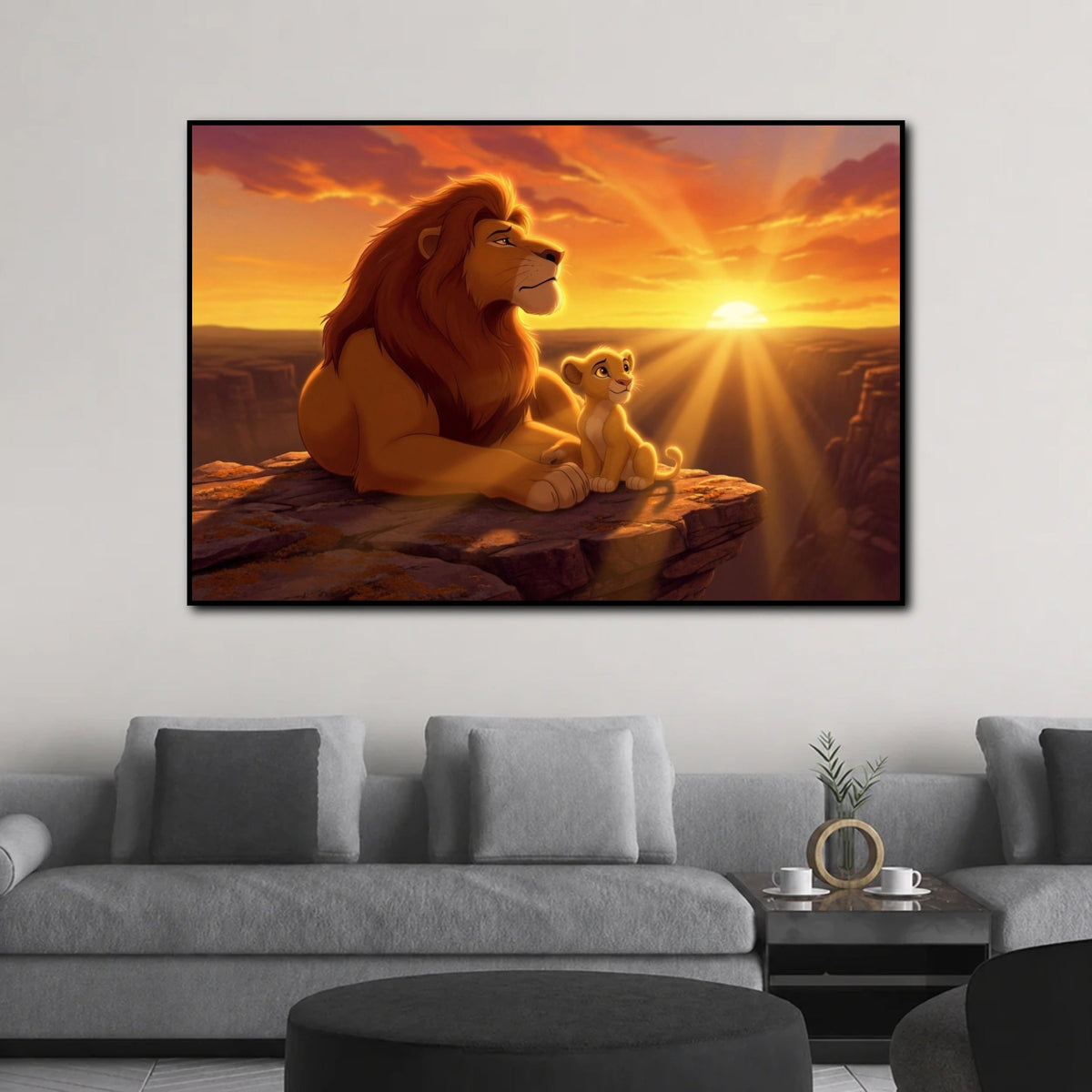 Tableau Roi Lion pour salon