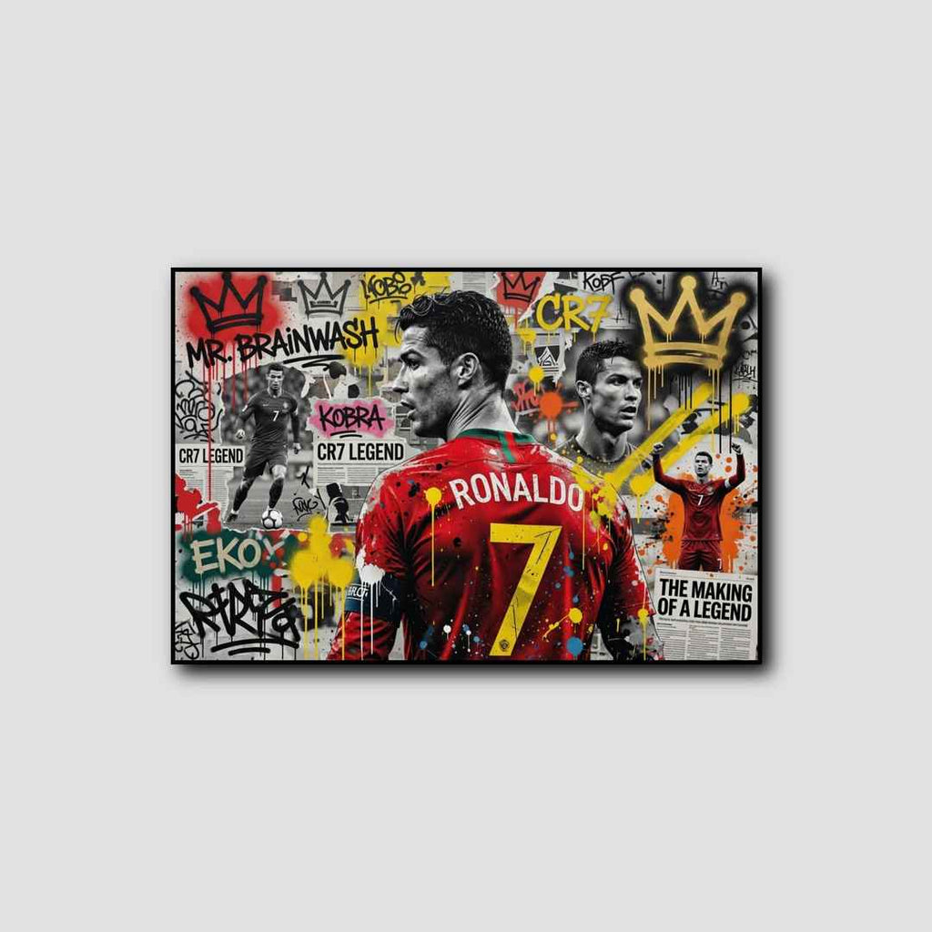 Tableau Ronaldo Street Art style 1