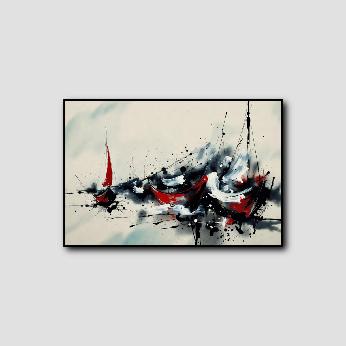 Tableau Rouge et Gris style 1
