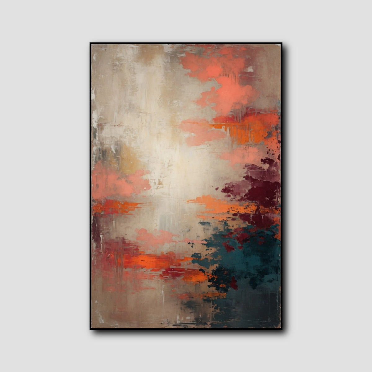 Tableau Salon Couleurs Chaudes style 1