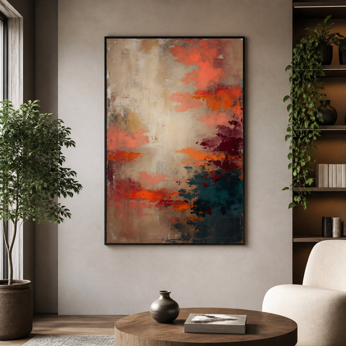 Tableau Salon Couleurs Chaudes pour salon