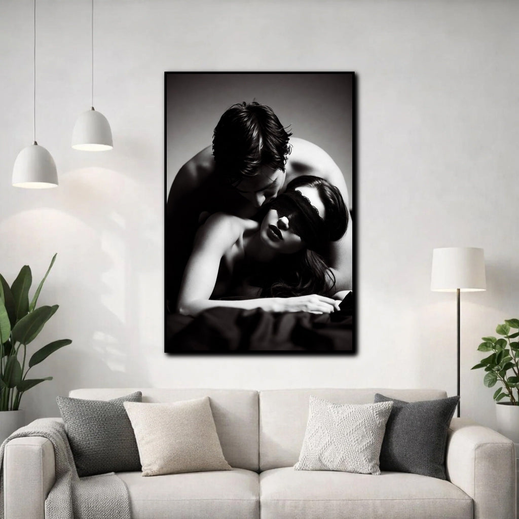 Tableau Sensuel Noir et Blanc pour salon