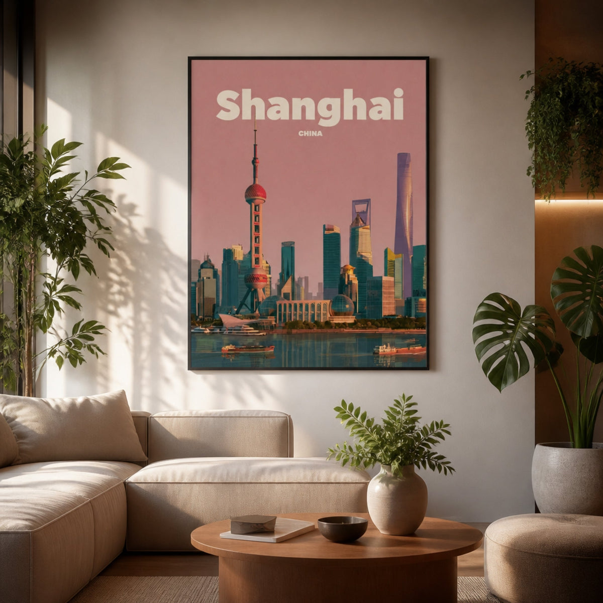 Tableau Shanghai pour salon