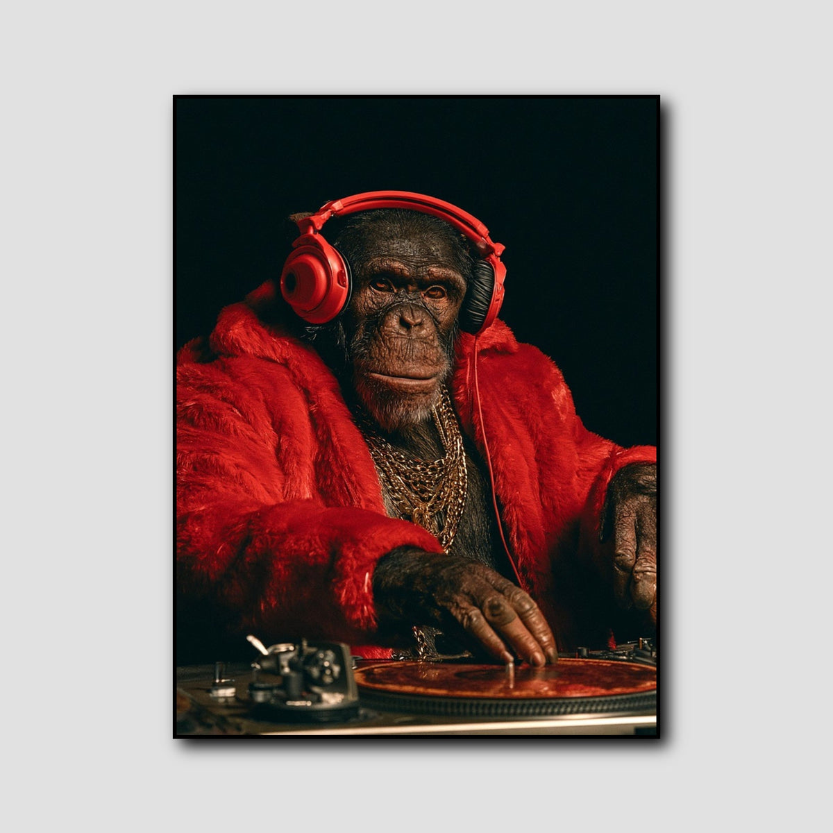 Tableau Singe DJ style 1