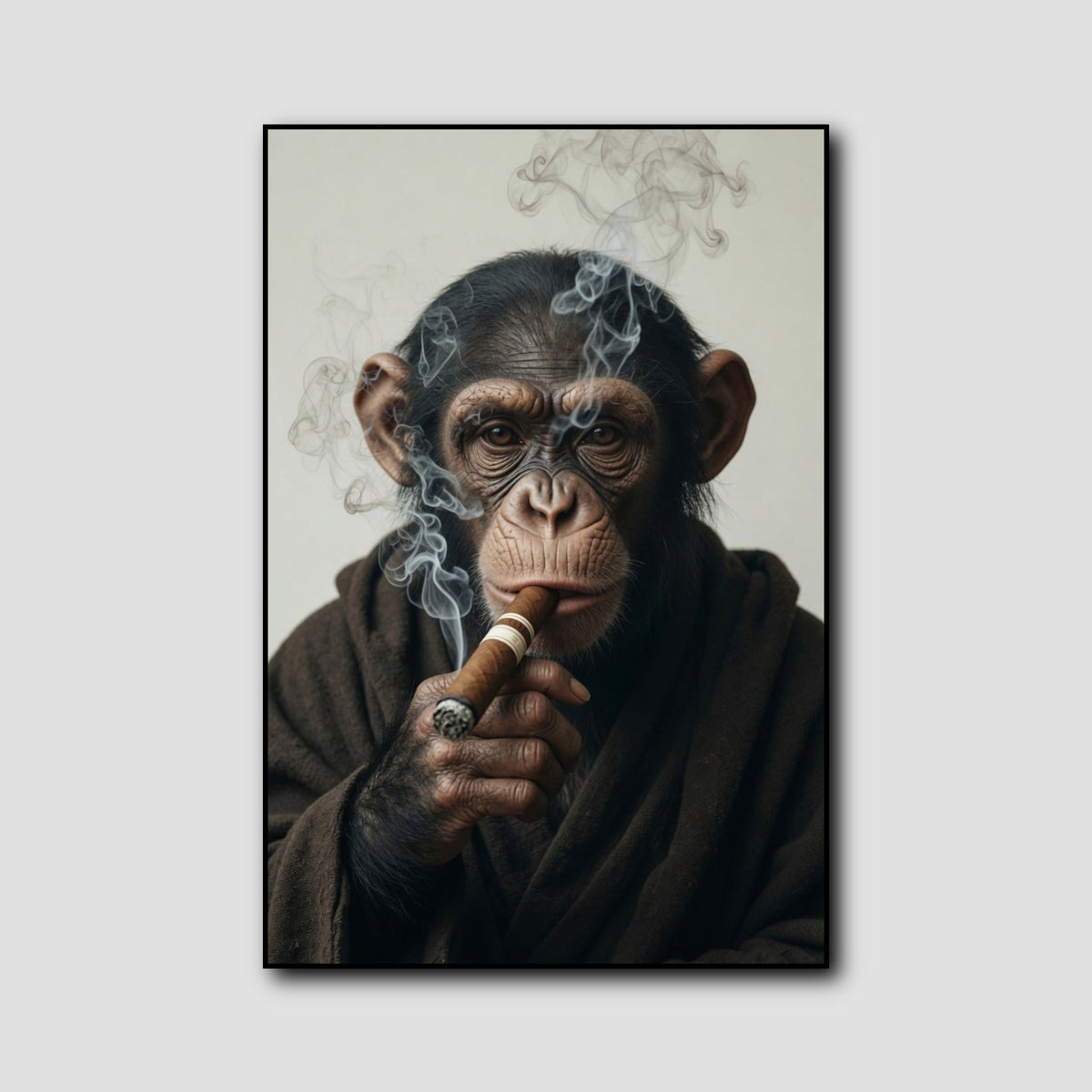 Tableau Singe Fumeur style 1
