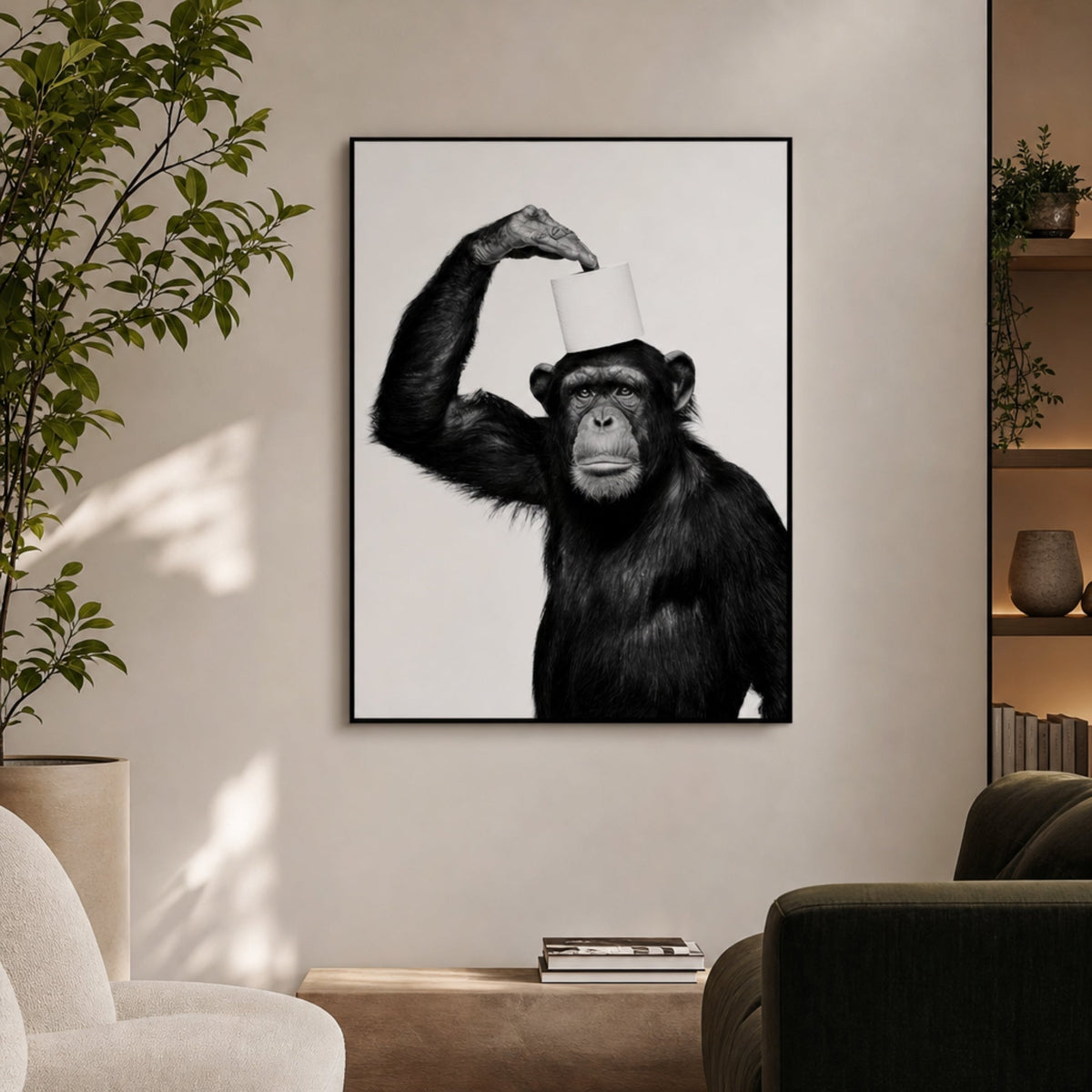 Tableau Singe Humoristique pour salon