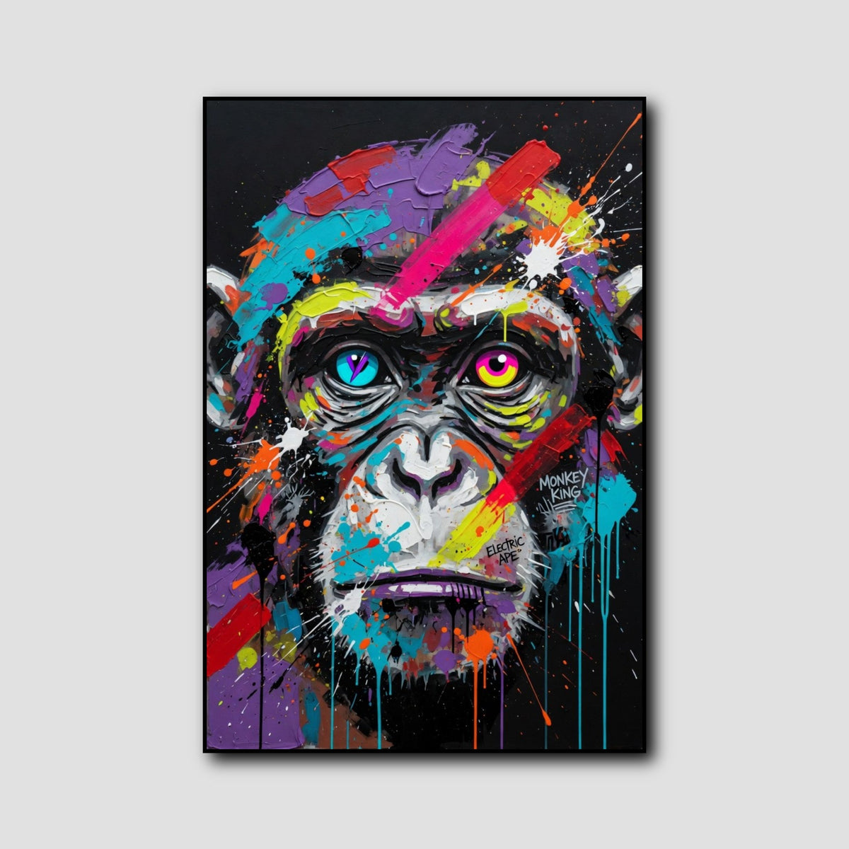 Tableau Singe Multicolore style 1