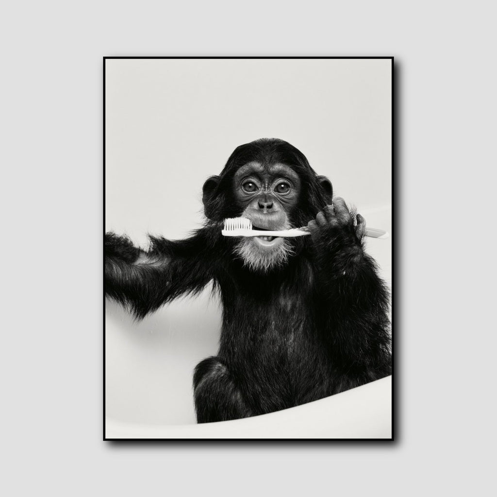 Tableau Singe Salle de Bain style 1