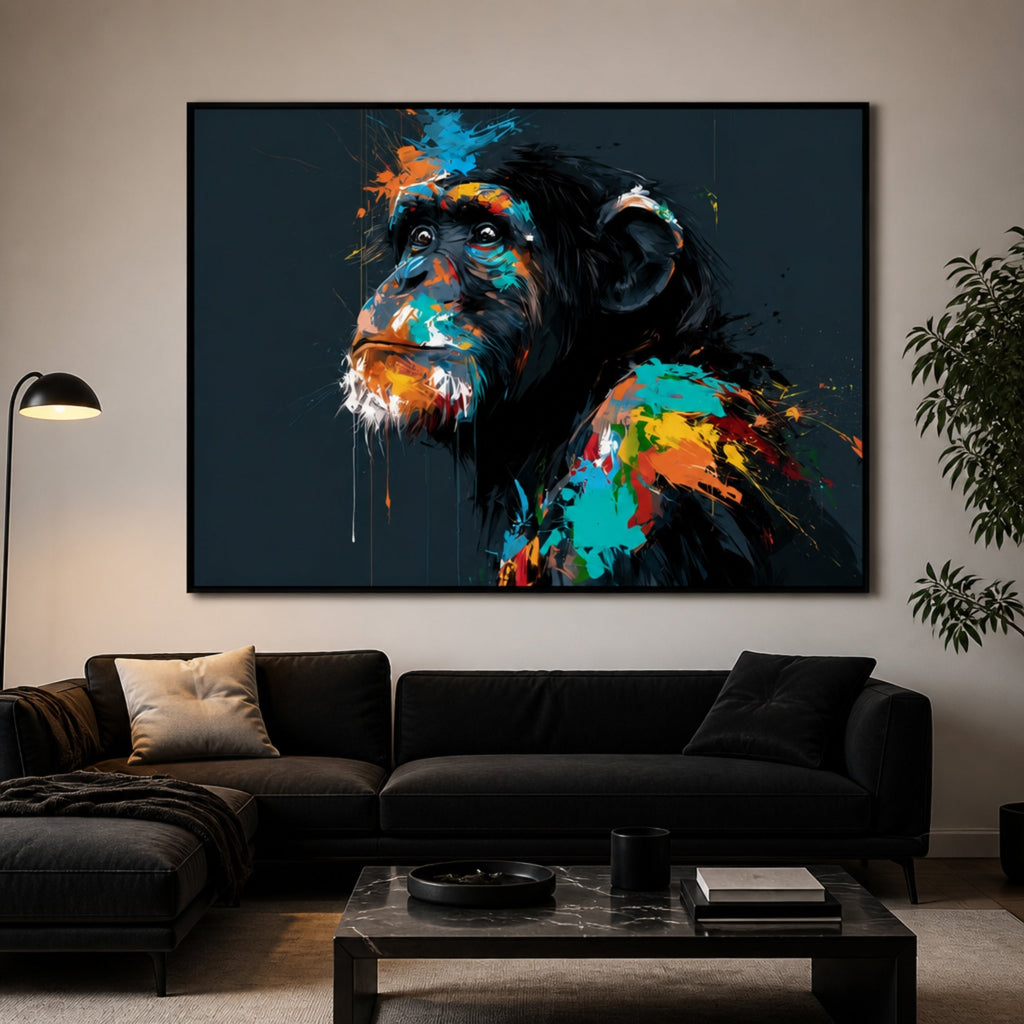 Tableau Singe Sauvage sur Toile pour salon
