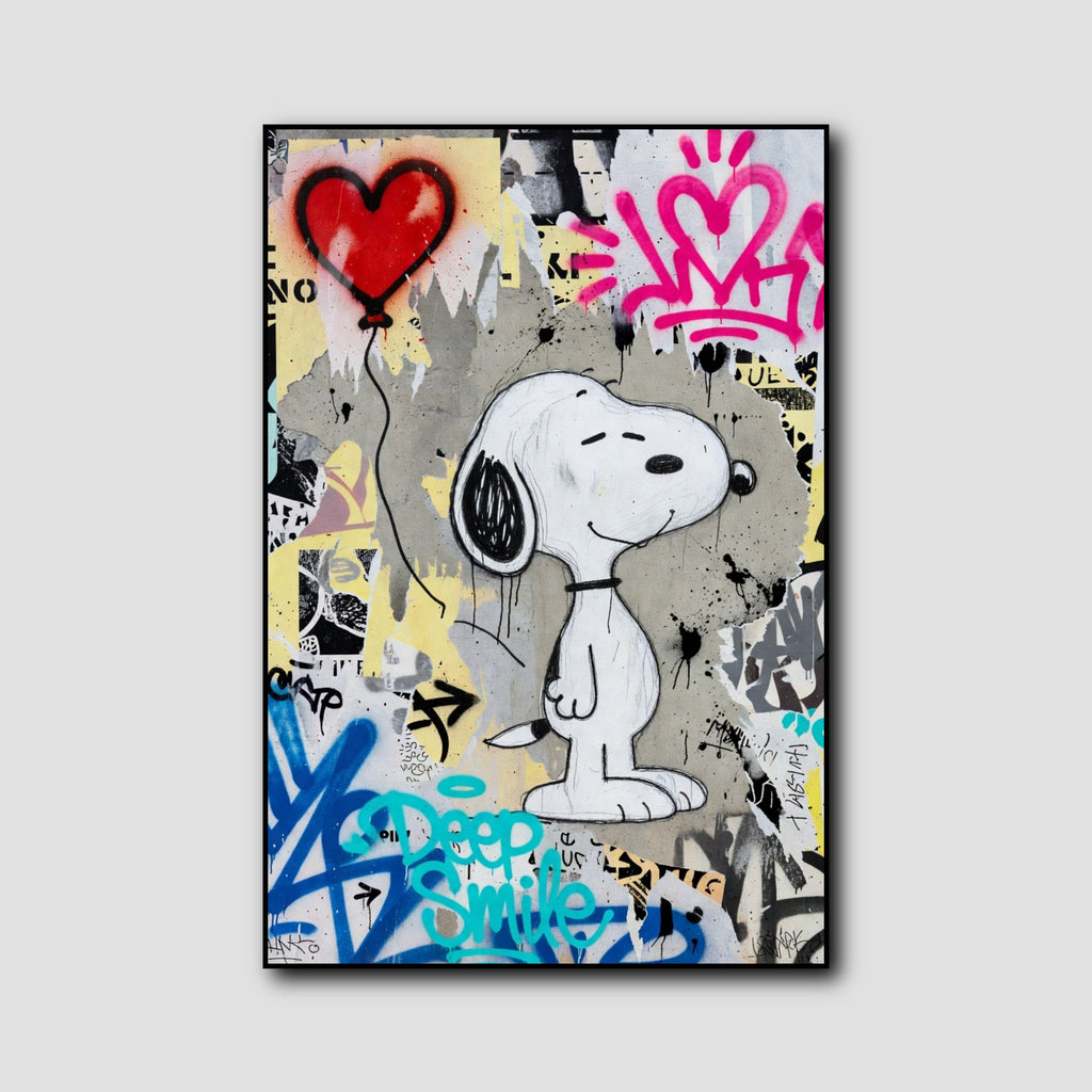 Tableau Snoopy Street Art style 1