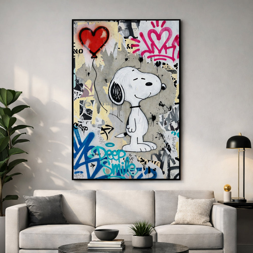 Tableau Snoopy Street Art pour salon