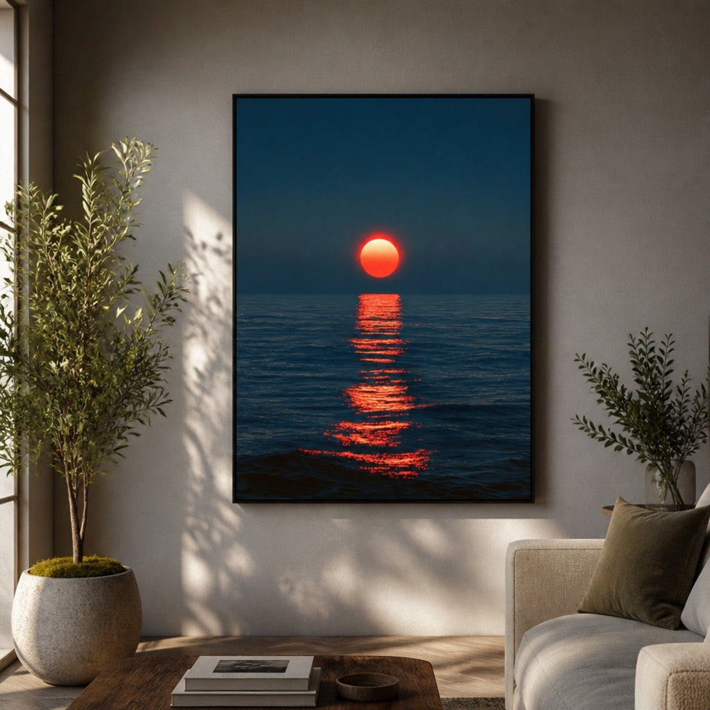 Tableau Soleil Levant pour salon