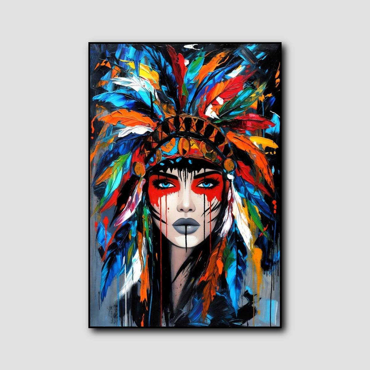 Tableau Street Art Amérindien style 1