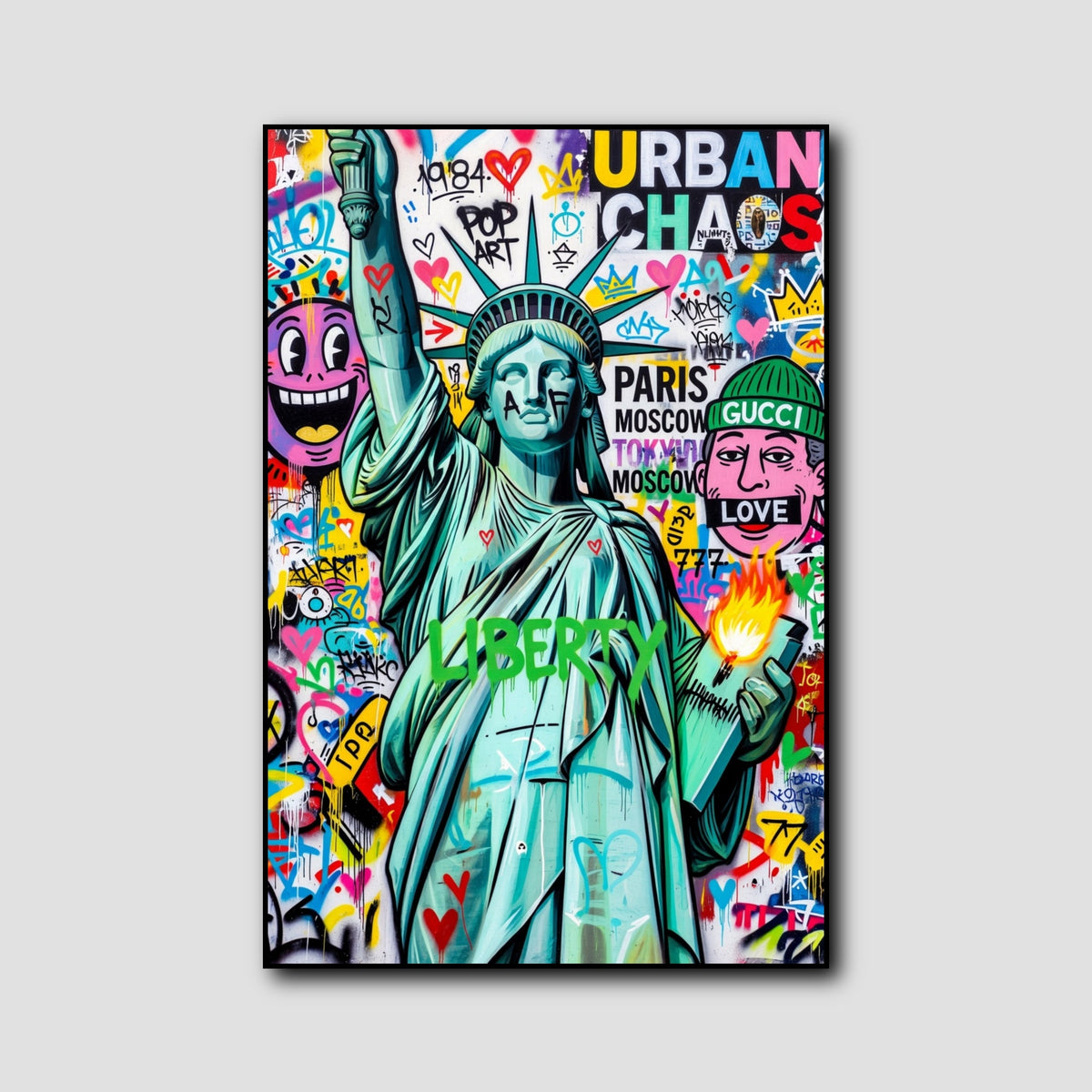 Tableau Street Art Liberty style 1