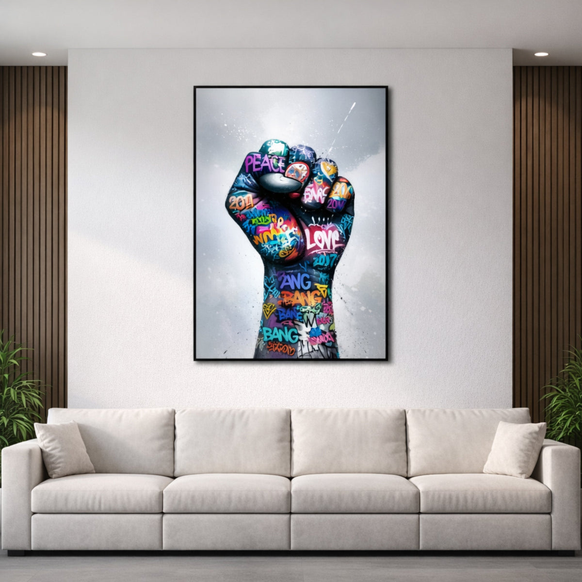 Tableau Street Art Revolution pour salon