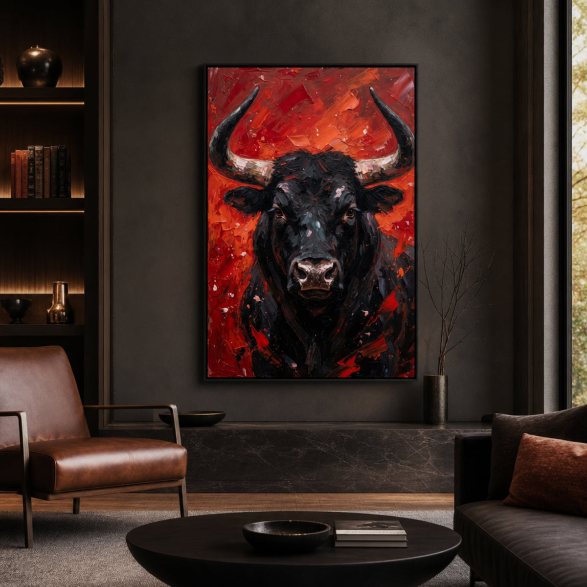 Tableau Taureau Moderne pour salon