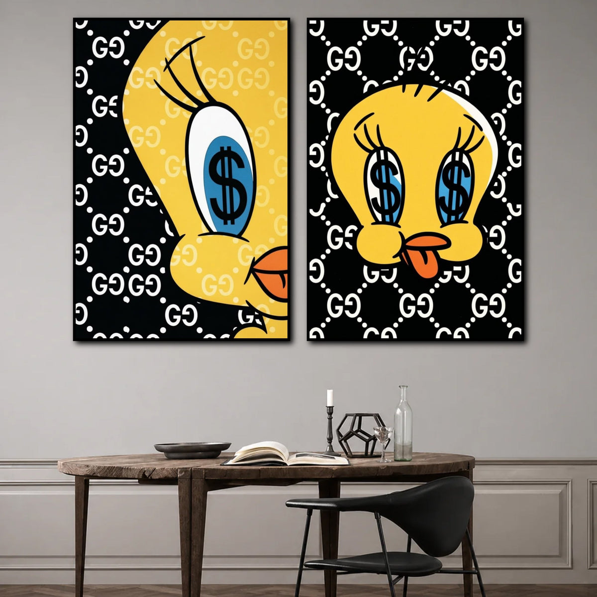 Tableau Titi Pop Art dans salon