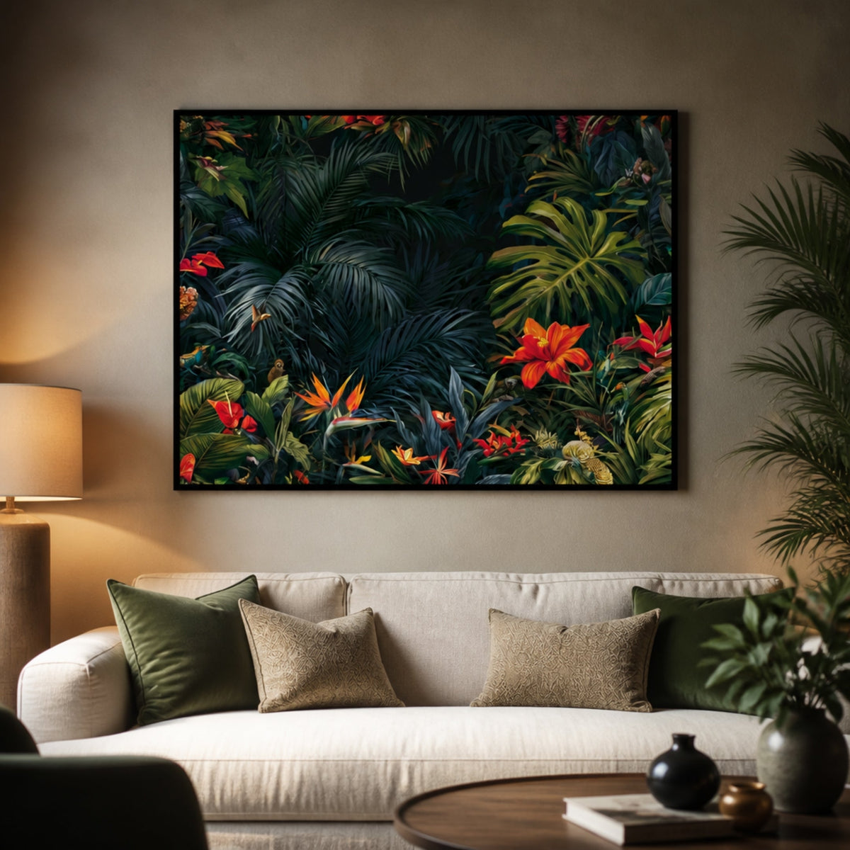 Tableau Toile Jungle pour salon
