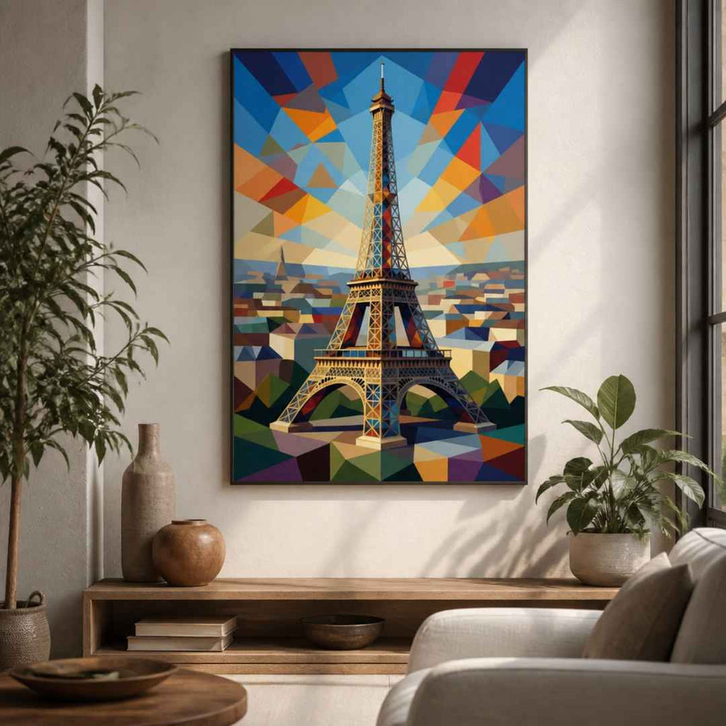 Tableau Tour Eiffel Pop Art pour salon