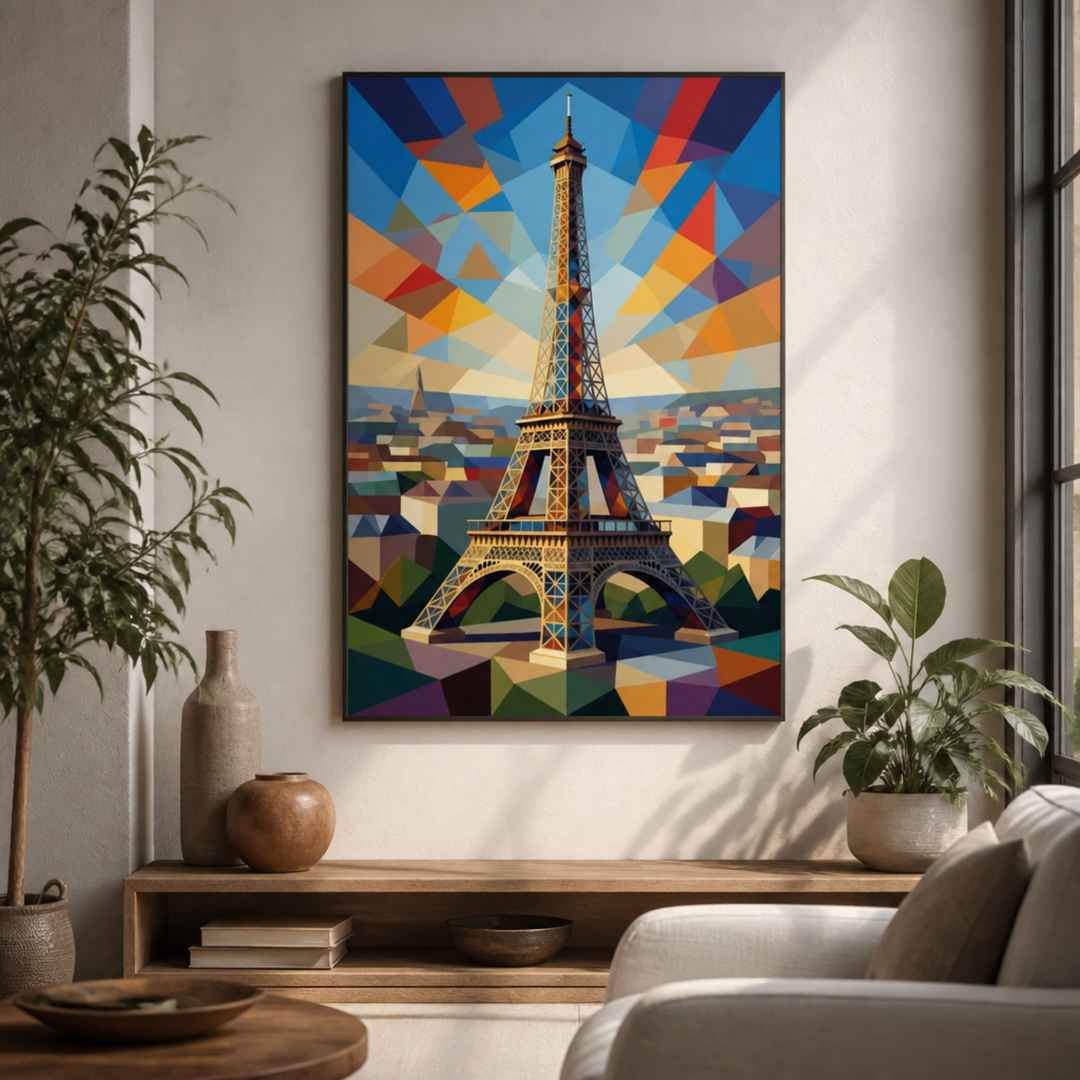 Tableau Tour Eiffel Pop Art pour salon