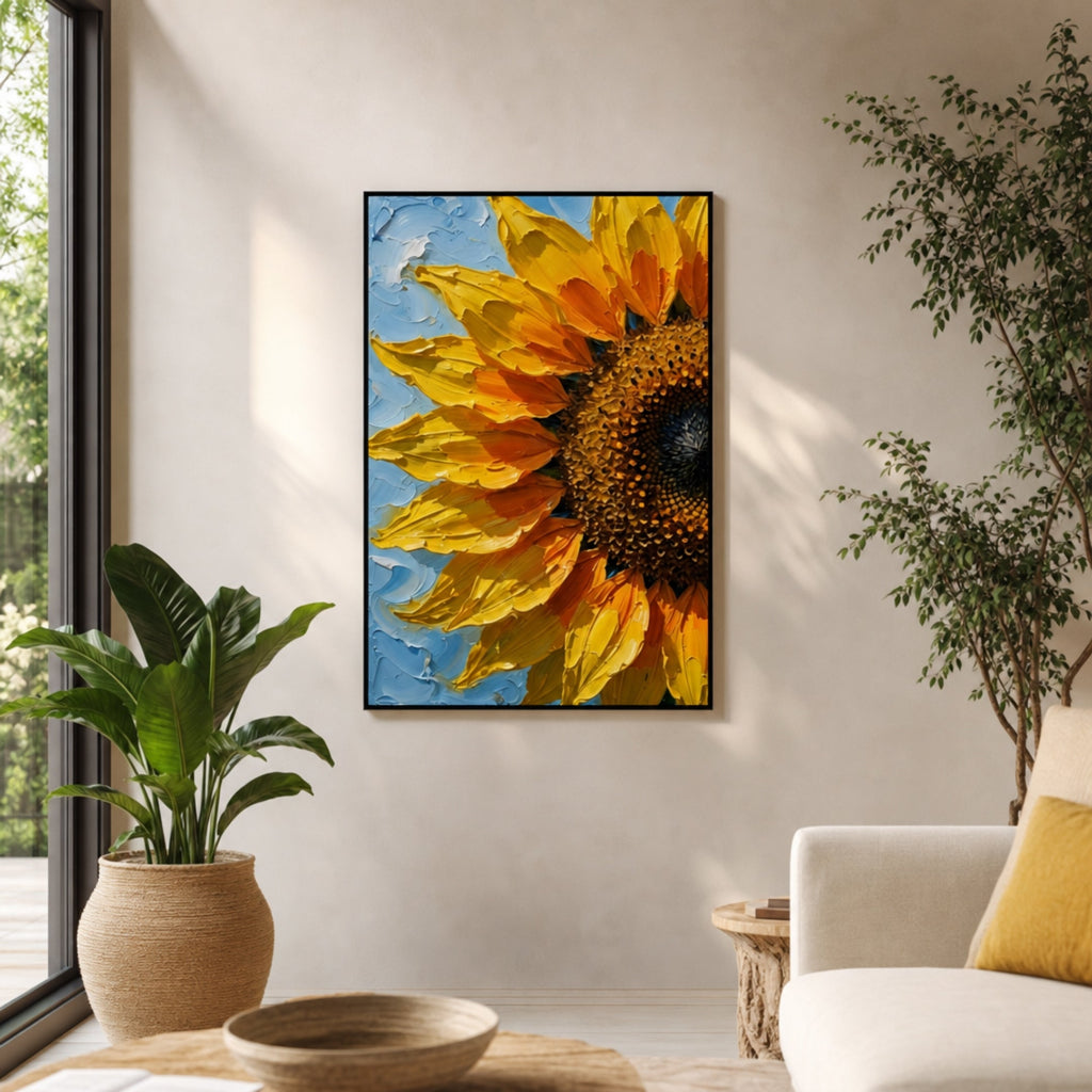 Tableau Tournesol Moderne Abstrait pour salon