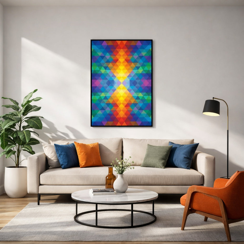 Tableau Triangle Illusion d’Optique pour salon