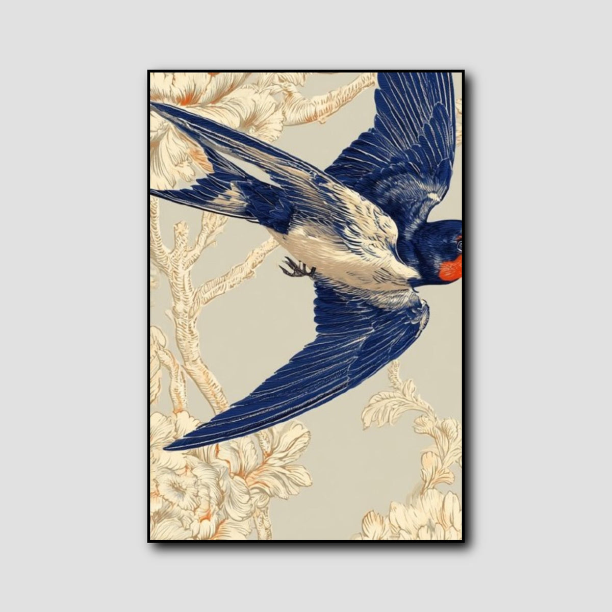 Tableau Triptyque Oiseaux style 1