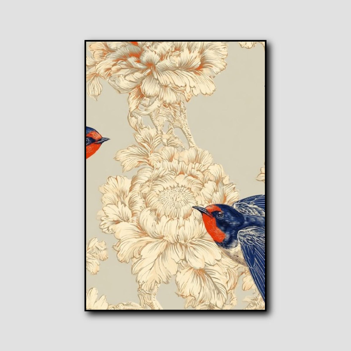 Tableau Triptyque Oiseaux style 2